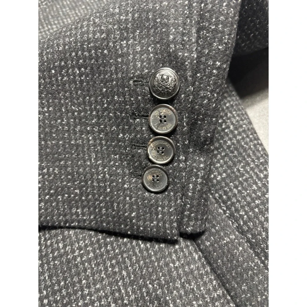 The Kooples Men's Wool Blend Patterned Overcoat Black Size FR 48/US  38 MSRP$745